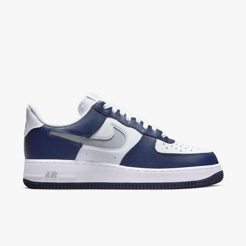 Navy blue and on sale grey air force ones